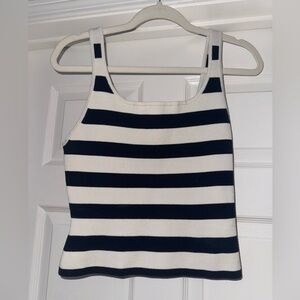 Babaton Blue and White Striped Tank Top